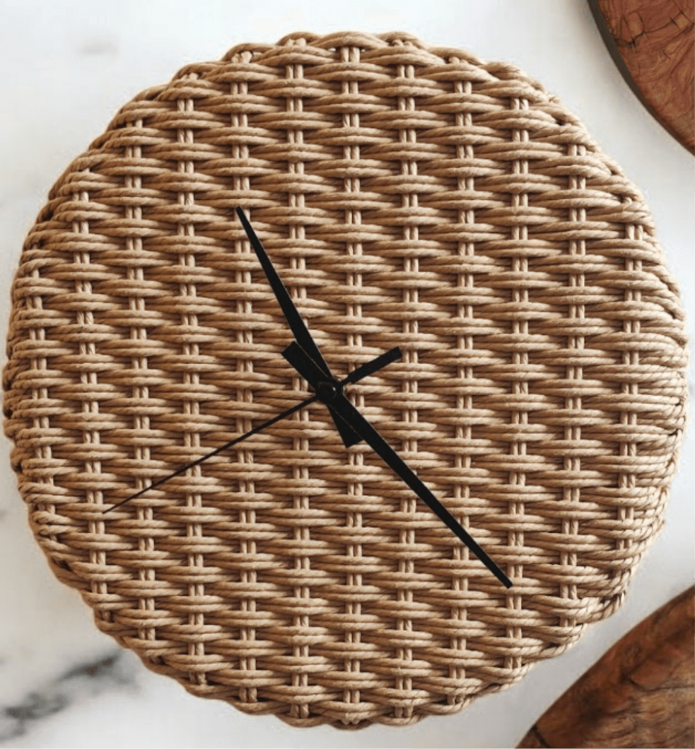 Horloge murale en tissage danois