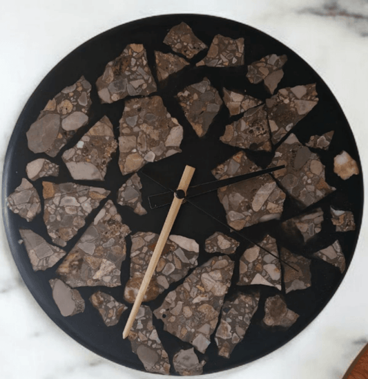 Horloge murale en terrazzo
