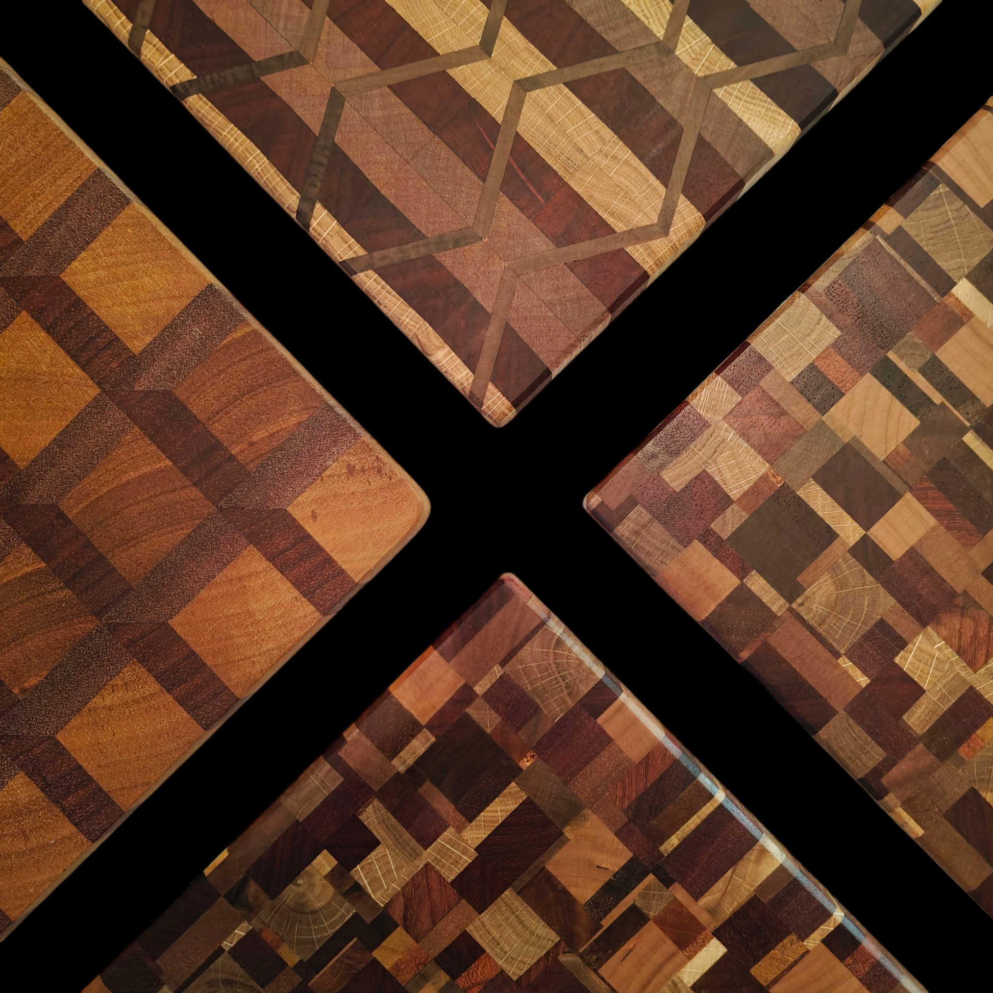 DNA pattern end grain cuttingboard