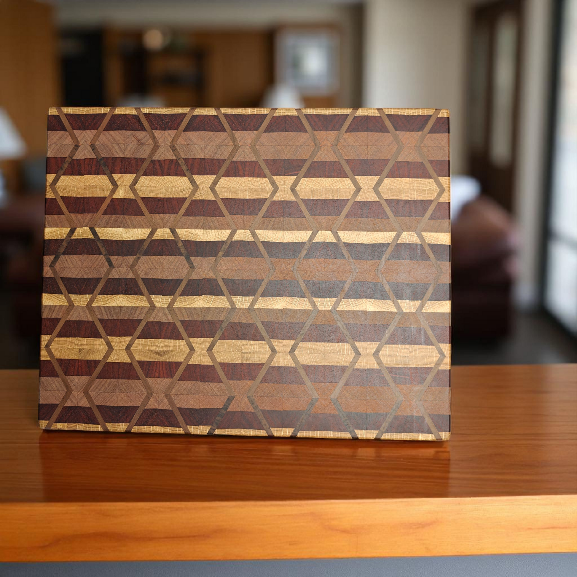 DNA pattern end grain cuttingboard