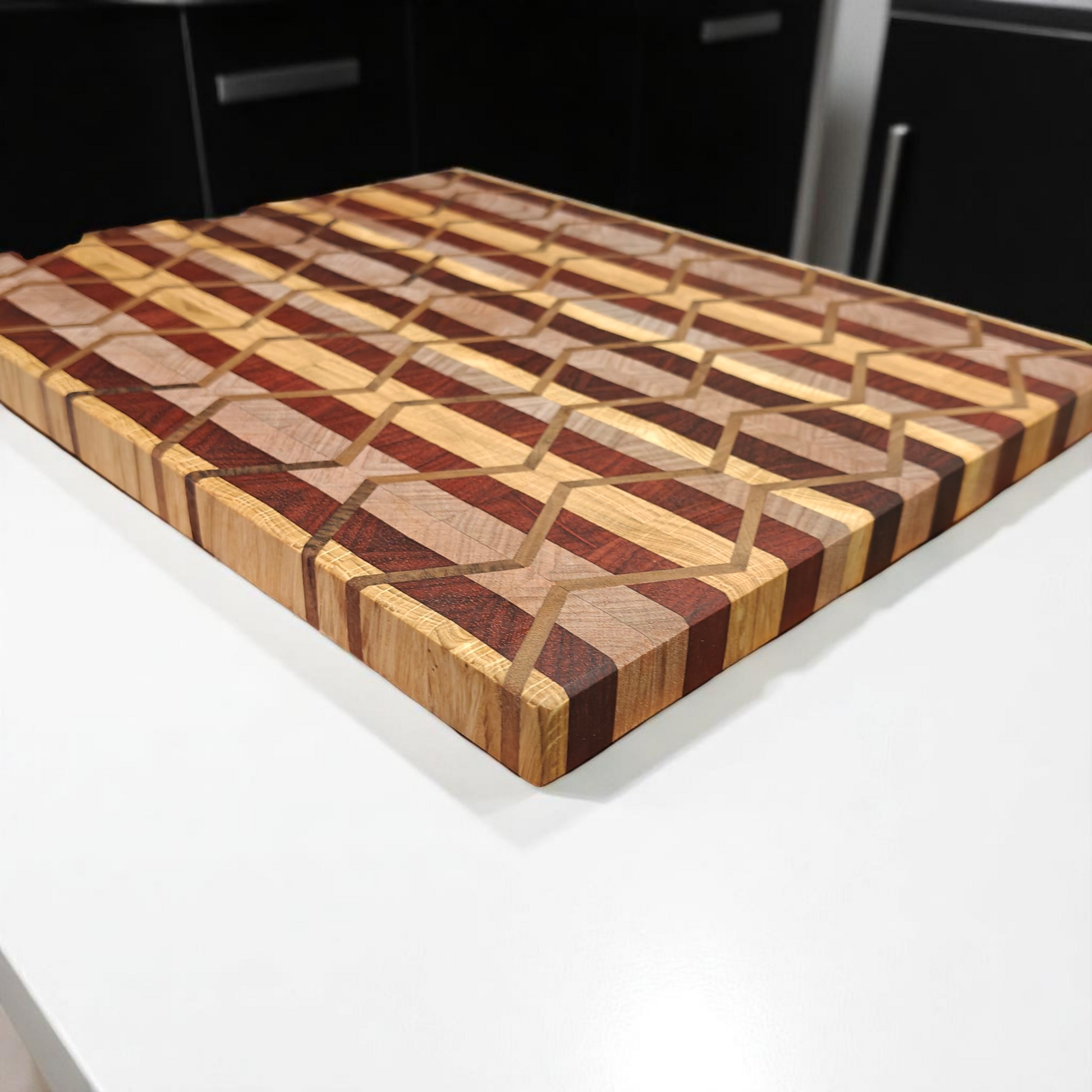 DNA pattern end grain cuttingboard