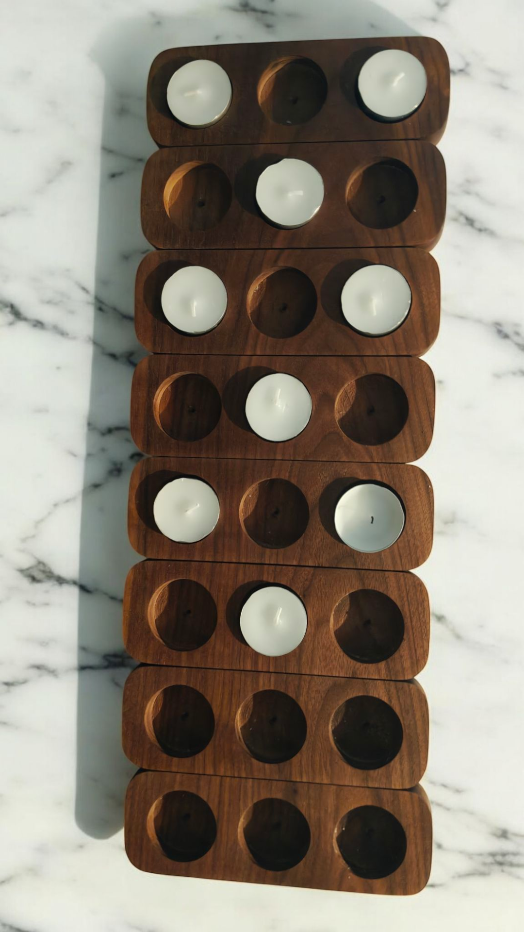 Amerikaans noten theelichthouders