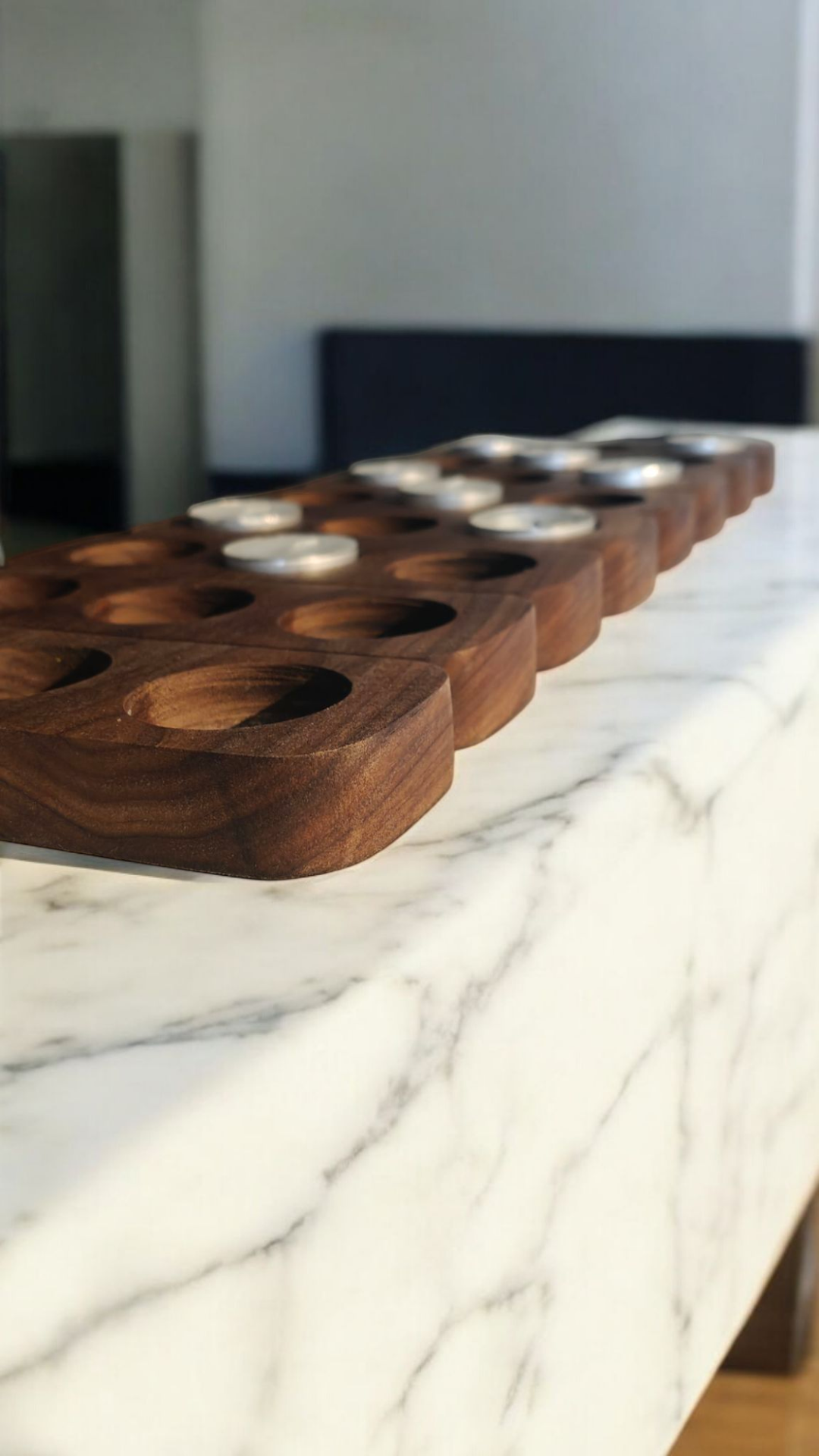 Amerikaans noten theelichthouders