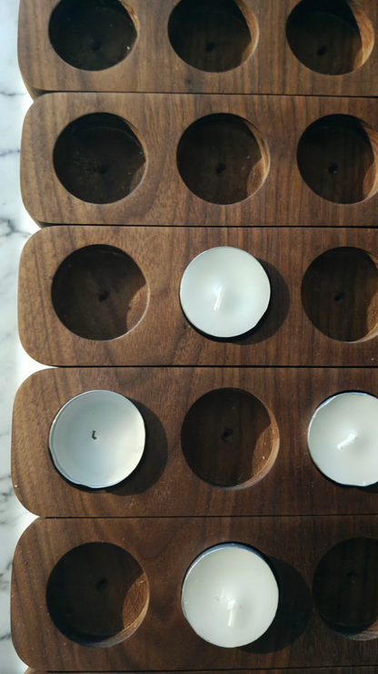 Tealightholders Walnut